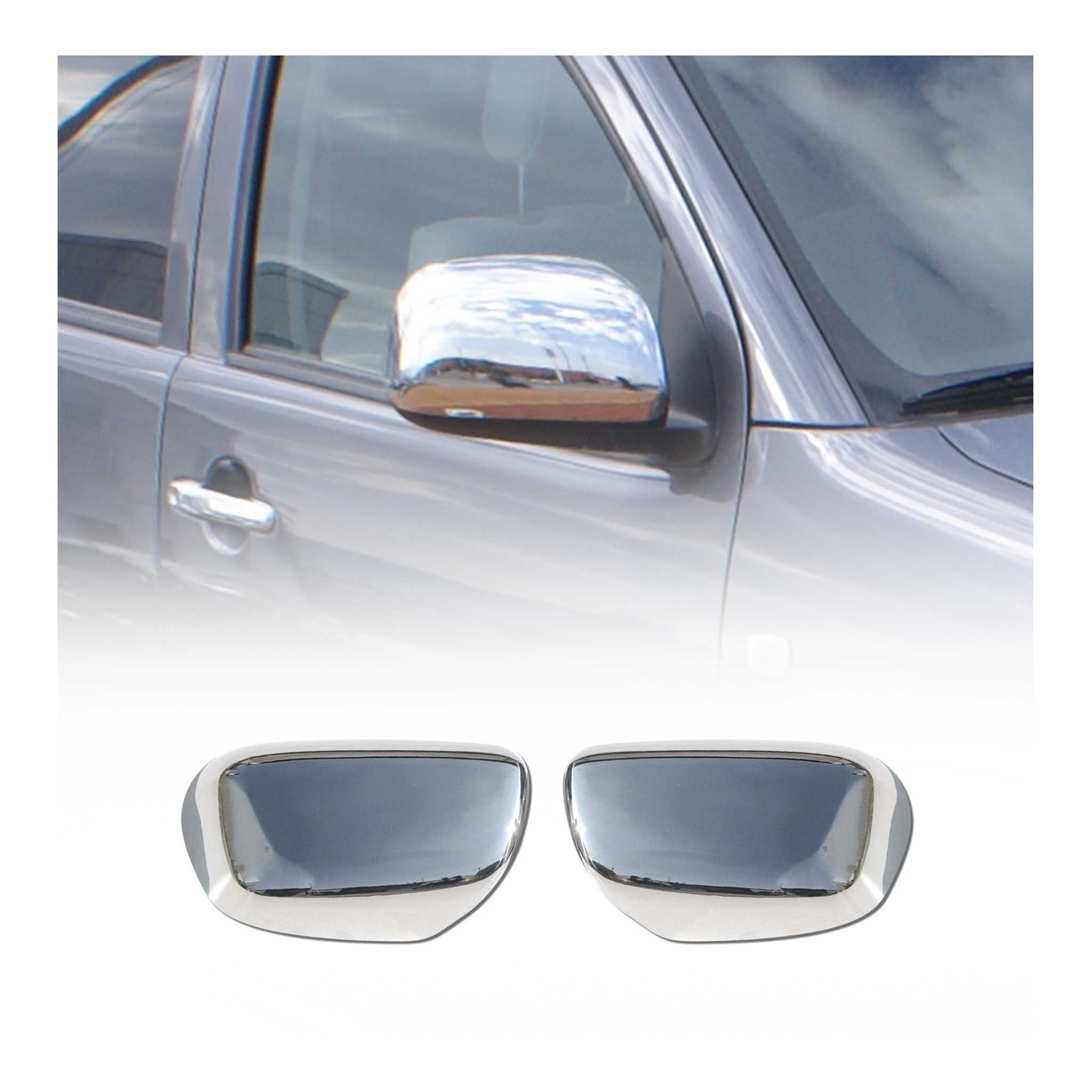 Spiegelkappen Spiegelabdeckung für Toyota Hiace 1995-2012 Edelstahl Chrom 2tlg