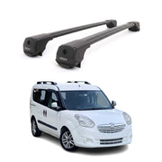Dachträger Grundträger für Opel Combo D 2012-2018 Aluminium 75kg Schwarz 2tlg