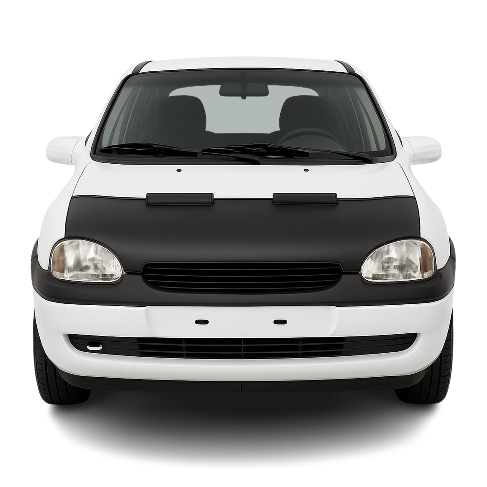 Haubenbra Steinschlagschutz Bonnet Bra für Opel Corsa B 1993-2000 Schwarz Halb