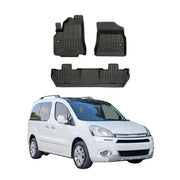OMAC Gummi Fußmatten für Citroen Berlingo 2008-2018 Premium Gummi Schwarz 3tlg