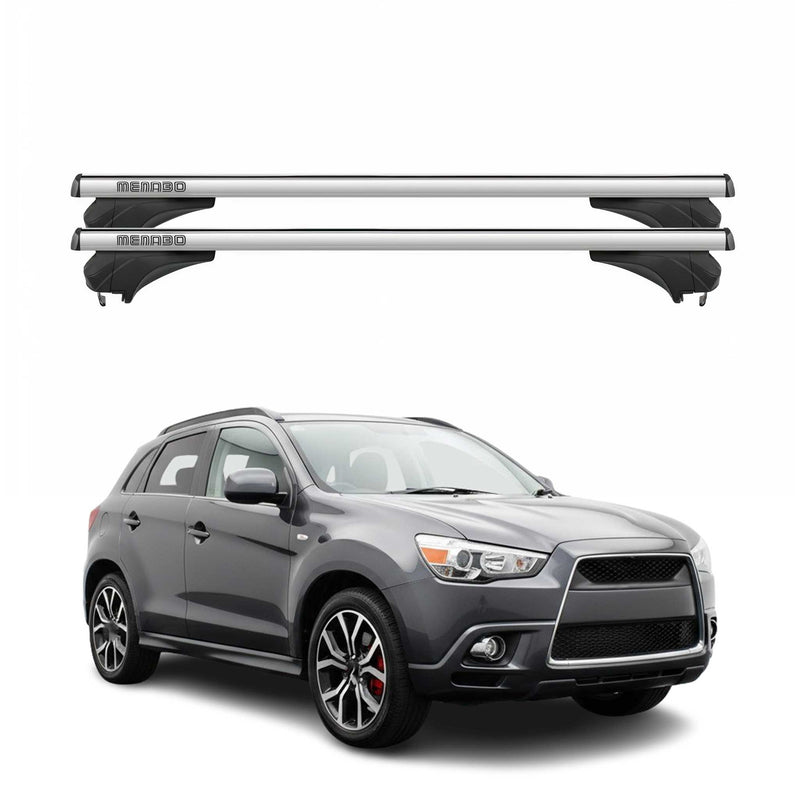Menabo Dachträger für Mitsubishi Outlander Sport / RVR 2010-2023 Alu Silber 2x