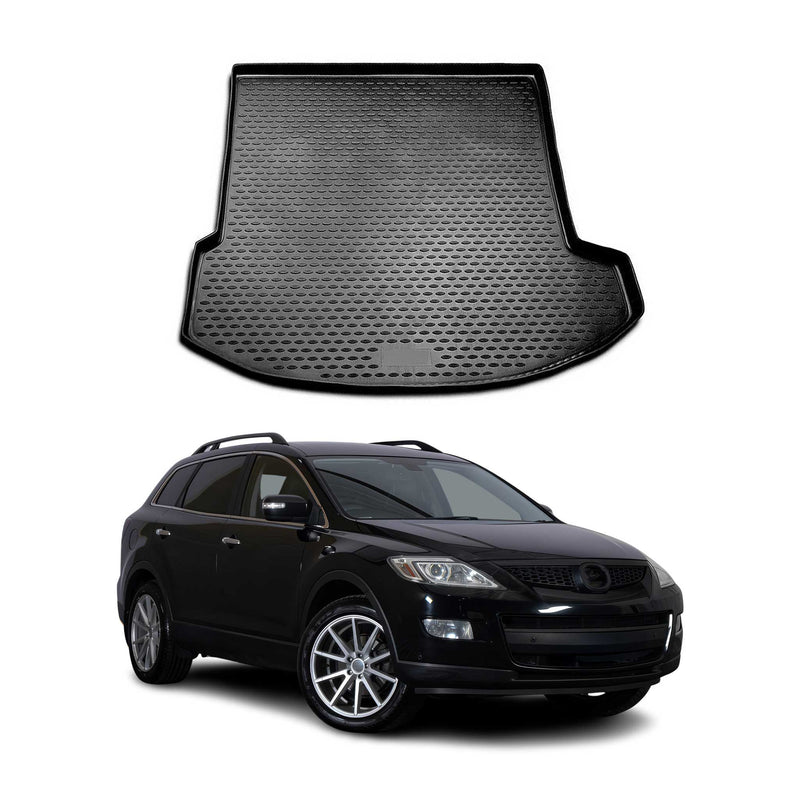 Kofferraummatte Kofferraumwanne für Mazda CX-9 2006-2017 Gummi TPE Schwarz