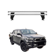Menabo Dachträger Grundtäger für Toyota Hilux 2015-2020 50kg Alu Silber 2 tlg