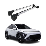 Dachträger Grundtäger für Hyundai Kona 2 2023-2025 75kg Aluminium Silber 2 tlg