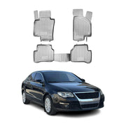 OMAC Gummimatten Fußmatten für VW Passat 2005-2011 TPE Automatten Grau 4x