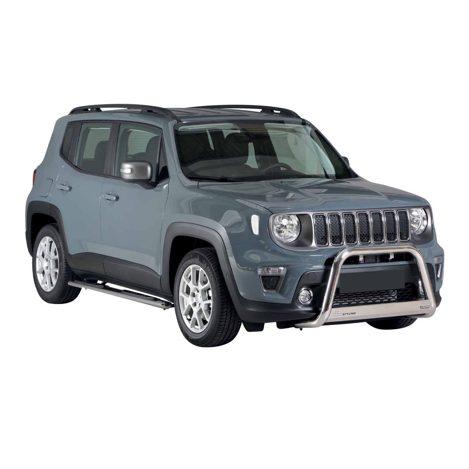 Frontbügel Frontschutzbügel für Jeep Renegade 2018-2022 ø63mm Stahl Silber
