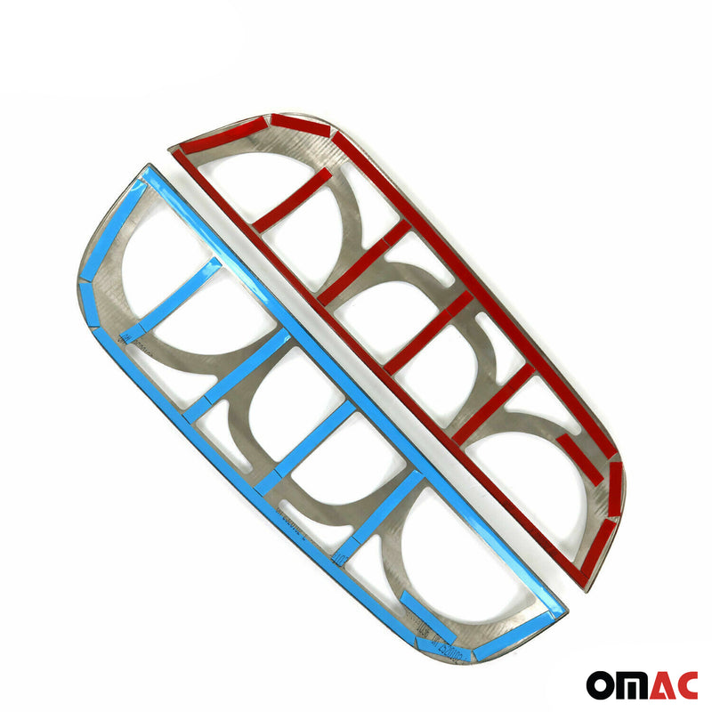 Rücklicht Leisten Heckleuchte für Fiat Doblo 2006-2010 L+R Edelstahl Silber 2tlg