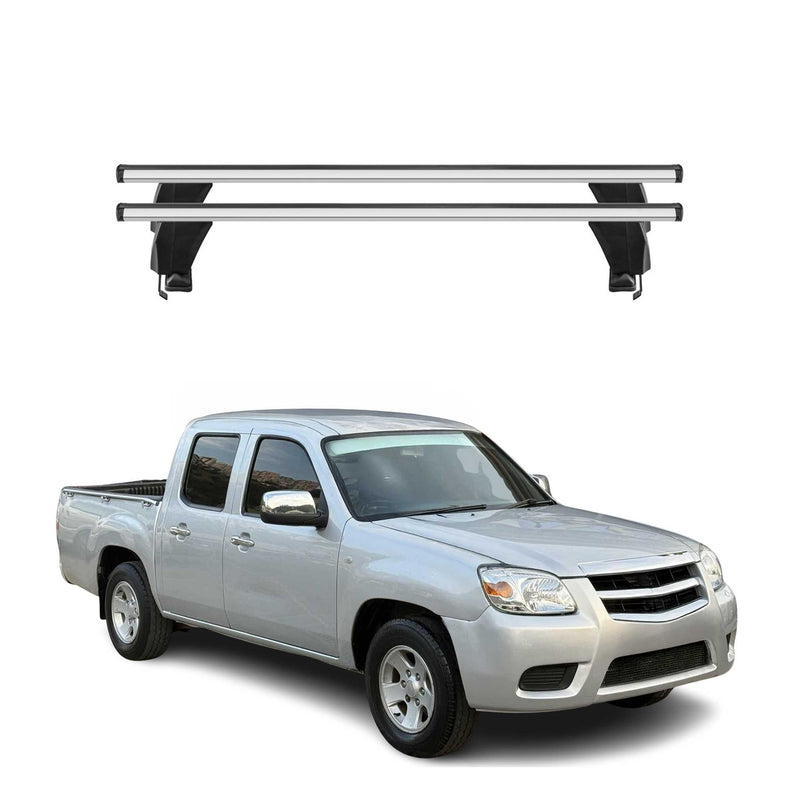 Menabo Dachträger Grundtäger für Mazda BT-50 2011-2020 50kg Alu Silber 2 tlg