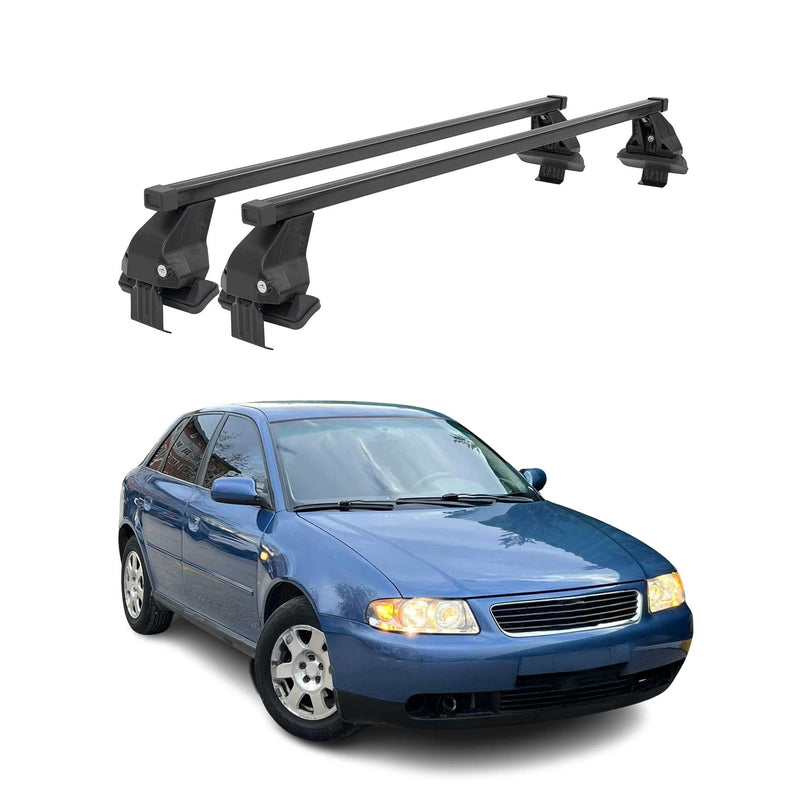 Menabo Dachträger Grundtäger für Audi A3 8L1 1996-2003 5Tür 50kg Stahl Schwarz