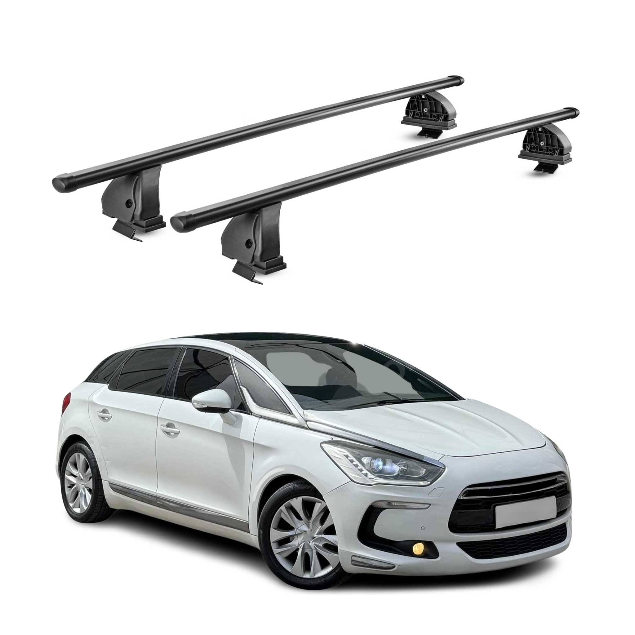 Stahl Dachträger Querträger für DS 5 2012-2018 TÜV Abschließbar 75 kg 2x Schwarz