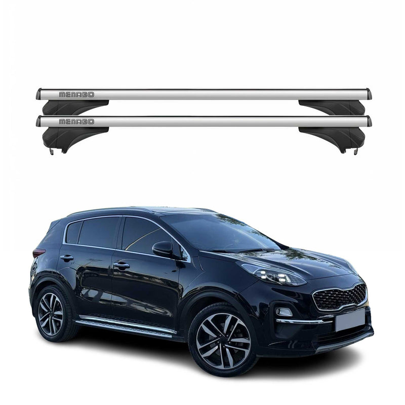 Menabo Dachträger Grundtäger für KIA Sportage QL 2016-2021 Aluminium Silber 2tlg
