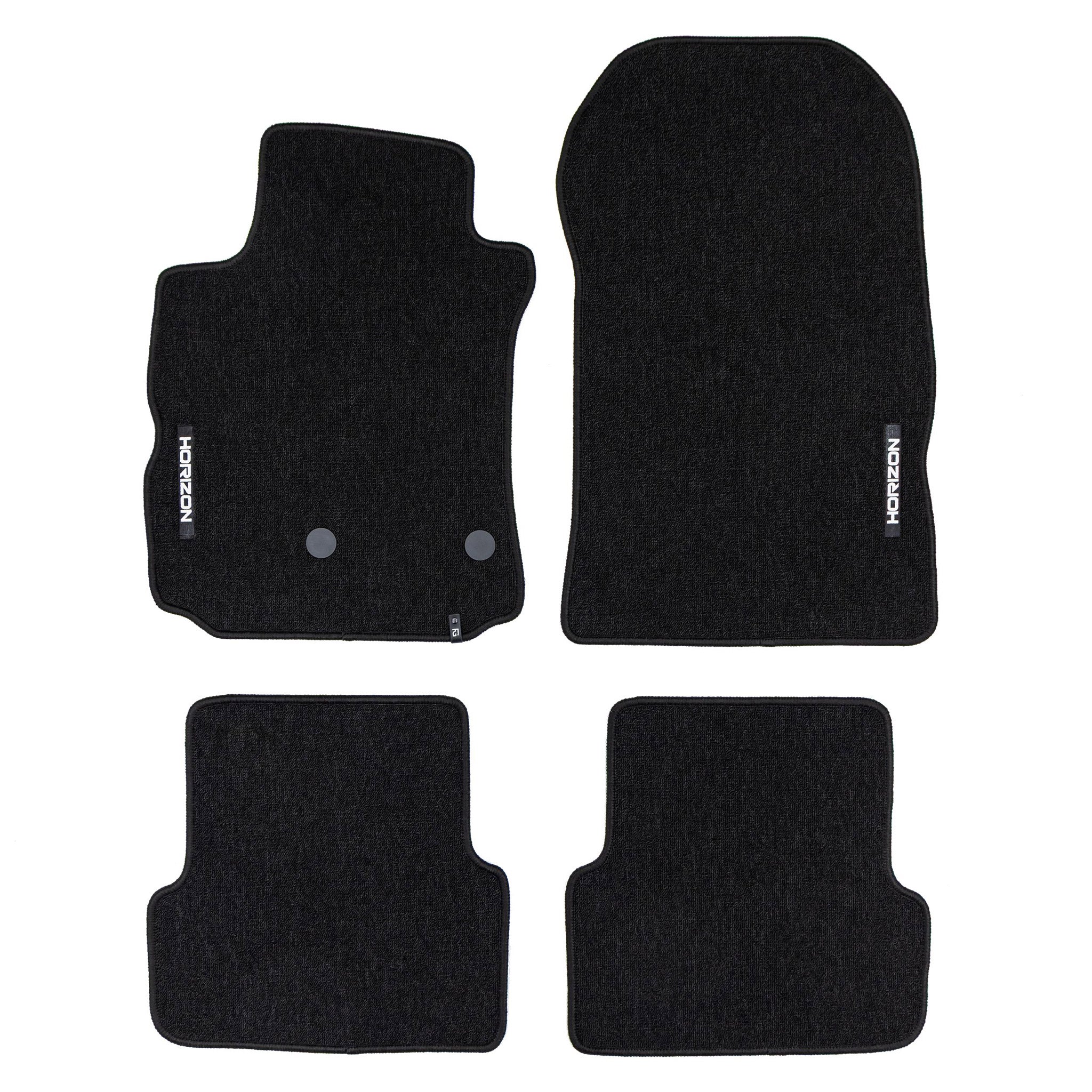 Velours Fußmatten für Renault Grand Modus 2004-2012 Autoteppich Schwarz 4 tlg