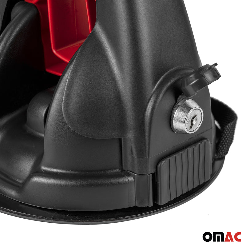 Menabo Magnetischer Skiträger Snowboardträger Dachträger Abschließbar Schwarz 2x