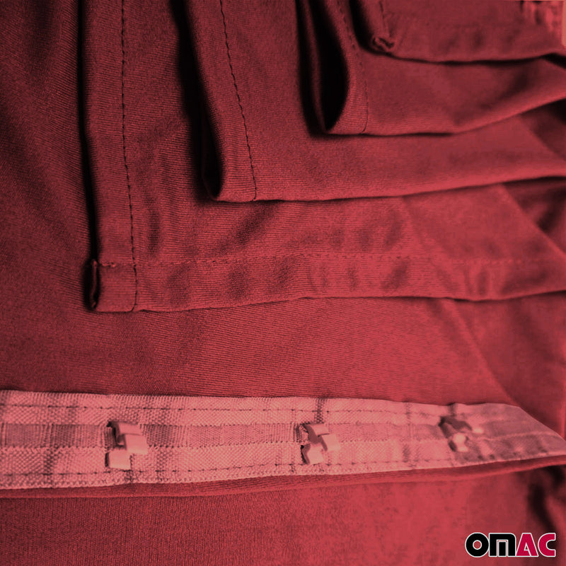 Sun protection curtains MADE to measure curtains for Renault Trafic 2001-2014 long red 10x