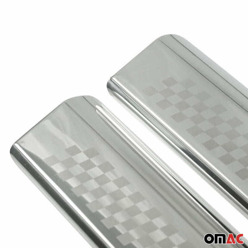 Einstiegsleisten Türschutzleisten für VW Lupu Fox Fan Edelstahl Silber 2tlg