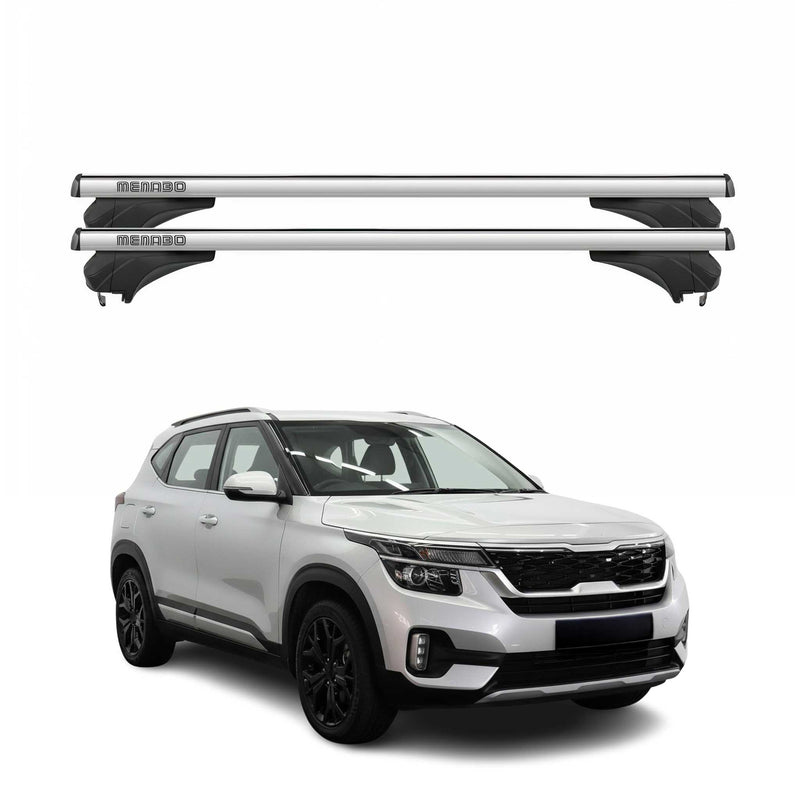 Menabo Dachträger Grundtäger für KIA Seltos 2023-2025 FL Aluminium Silber 2 tlg