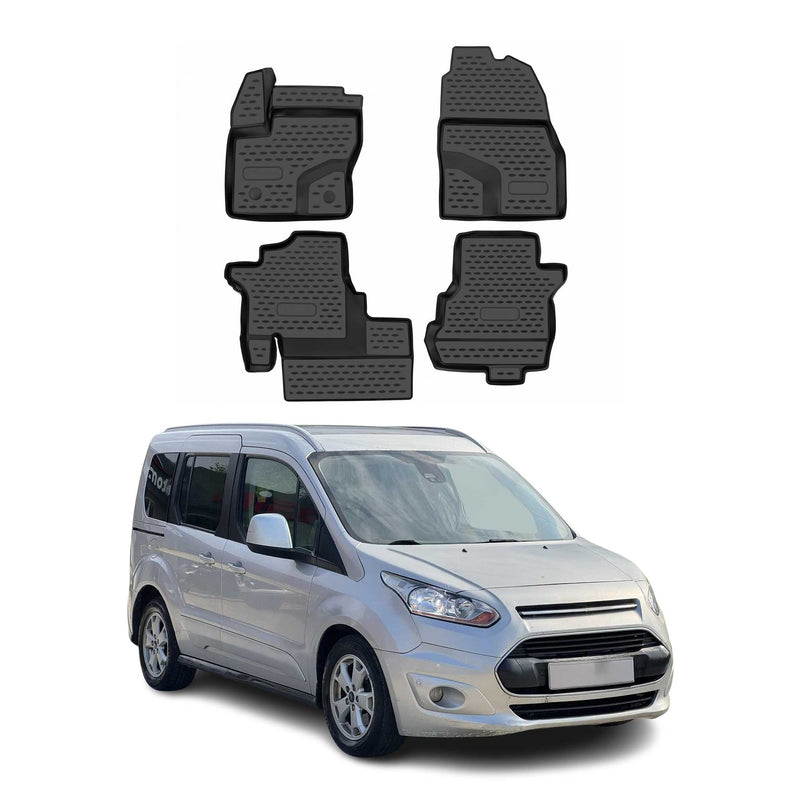 OMAC Gummimatten Fußmatten für Ford Tourneo Connect V408 2014-2021 TPE 4x