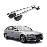 Dachträger Grundträger für Audi A4 B8 Avant 2008-2015 Aluminium Silber 2tlg