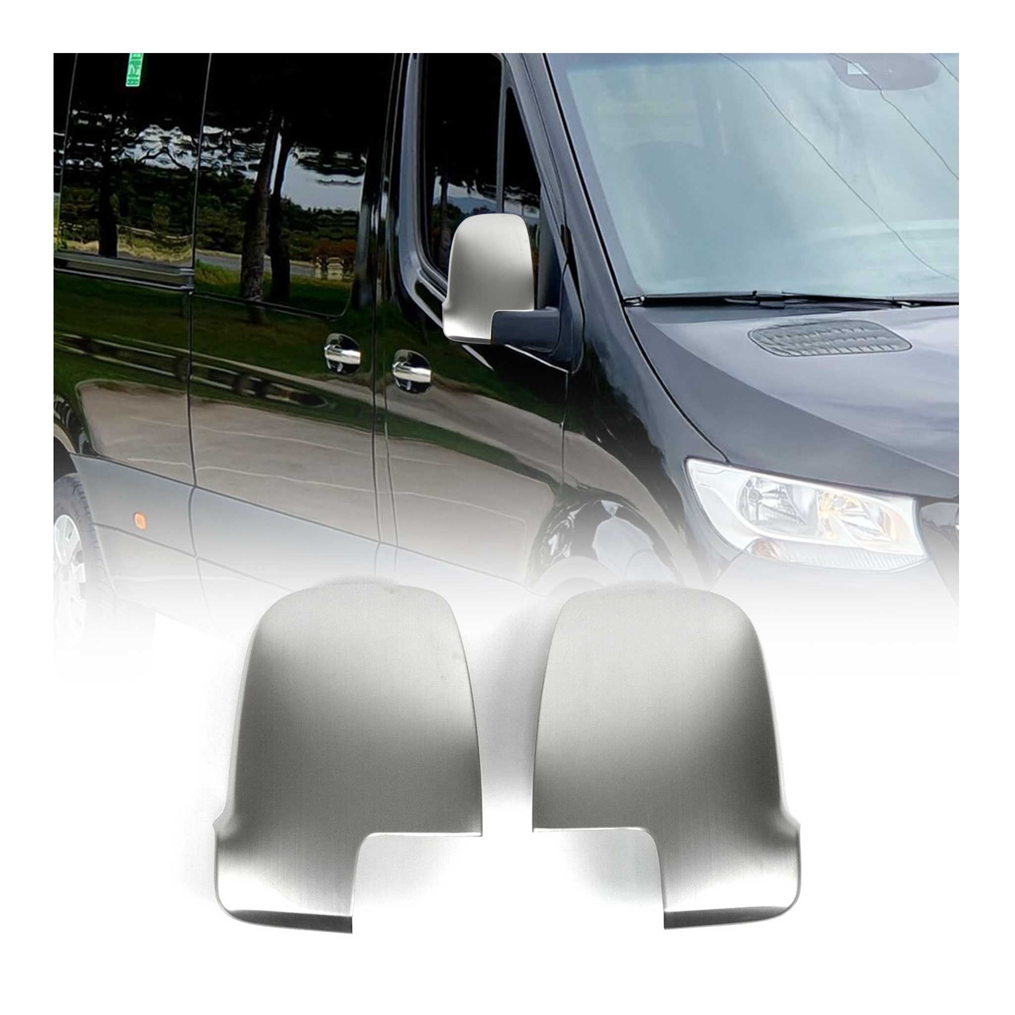 Spiegelkappen Spiegelblenden für Mercedes Sprinter 907 910 2018-26 Chrom Matt