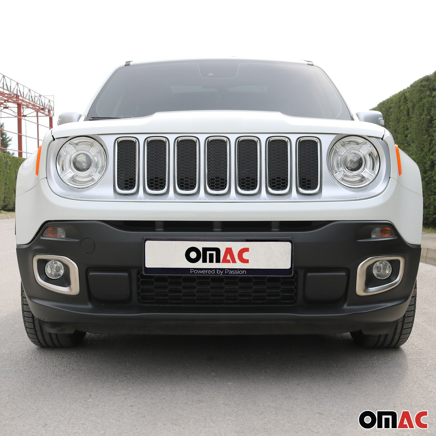 Nebelscheinwerfer Rahmen Chrom für Jeep Renegade 2014-19 Edelstahl Gebürstet 2x