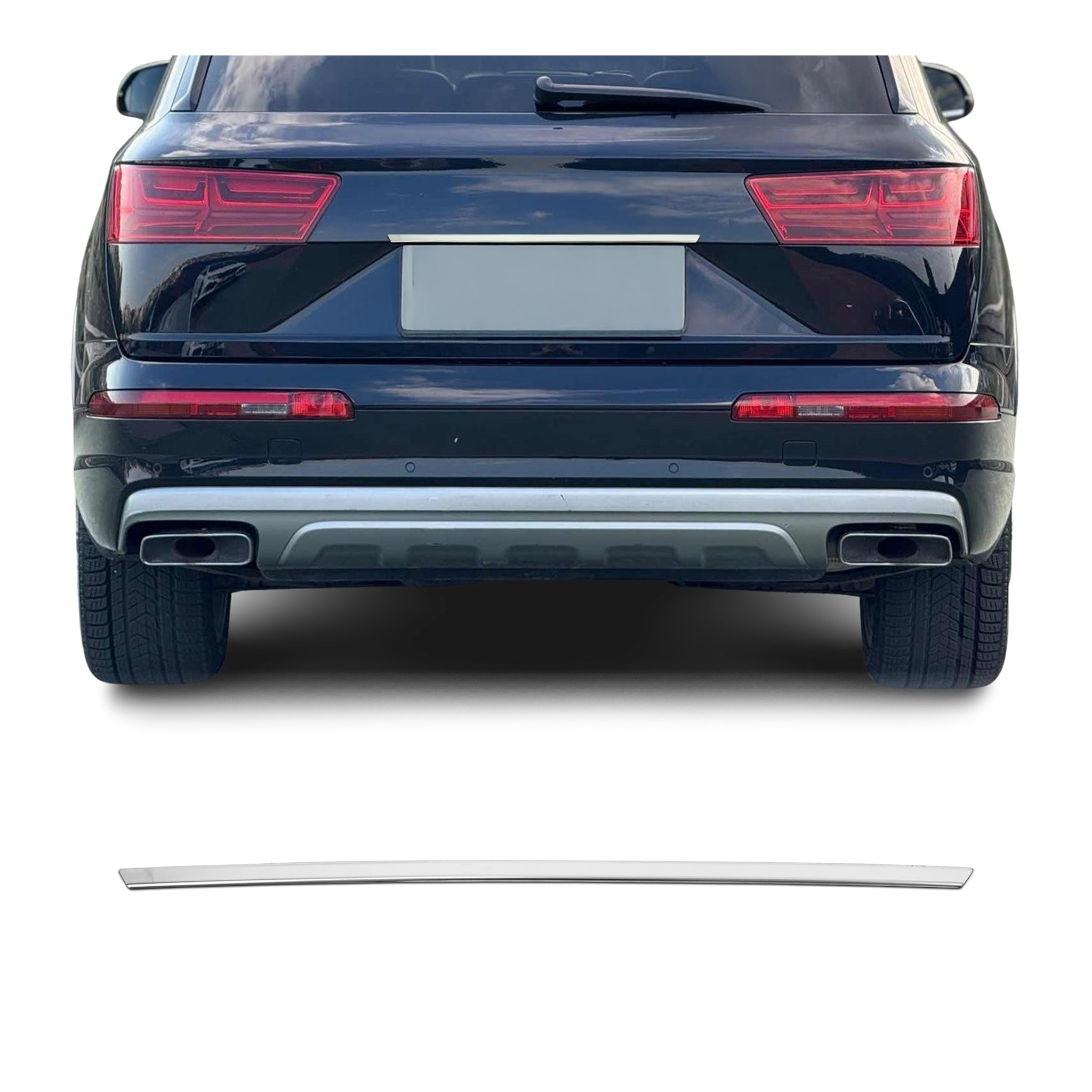 Heckklappe Kofferraumöffner Griff für Audi Q7 PRE-FL 2015-2019 Edelstahl Chrom