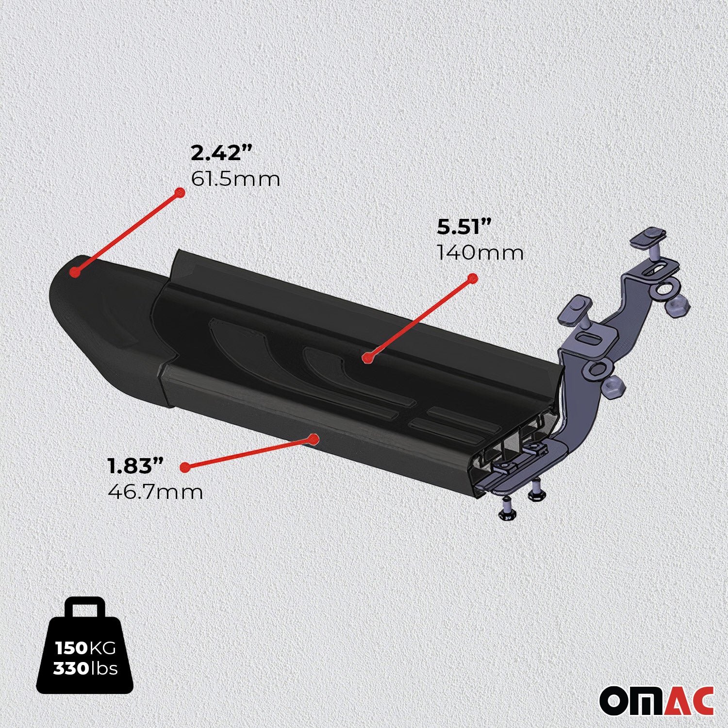 Trittbretter Seitenbretter für Citroen Jumper II 2006-2026 L1 Aluminium Schwarz
