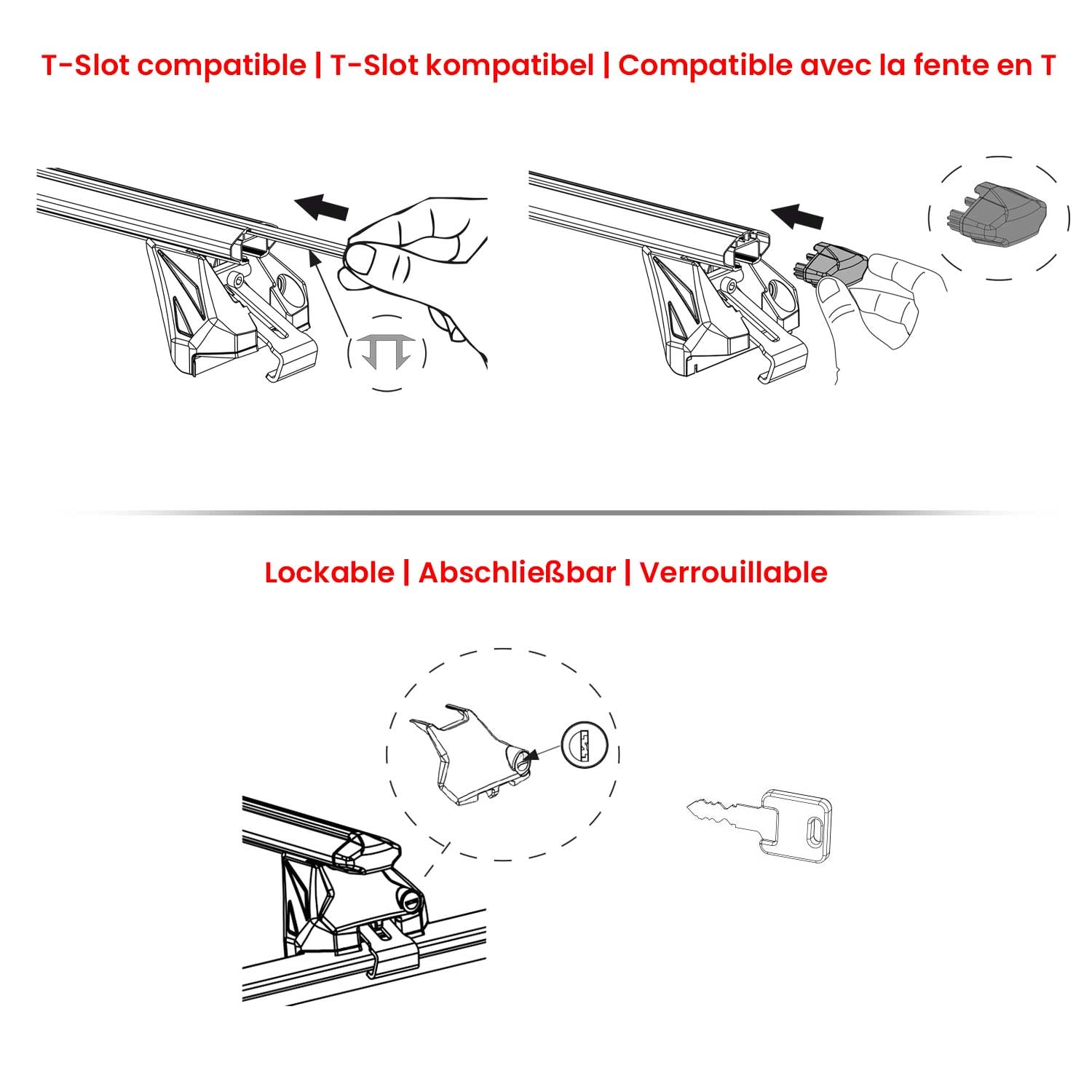 Dachträger Grundtäger für Audi Q7 2005-2015 100kg Aluminium Silber 2tlg ABE