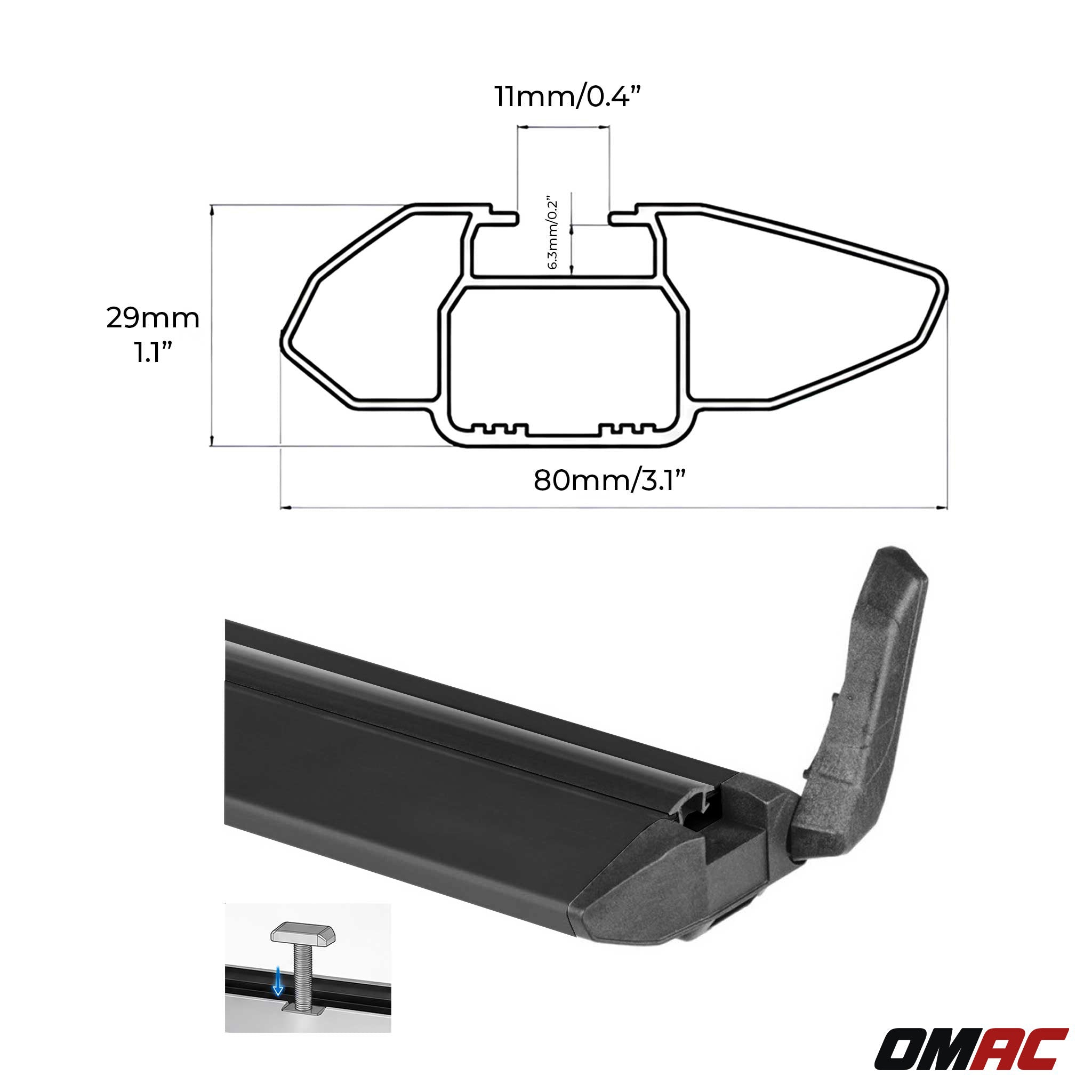 Dachträger für Citroën Berlingo II 2008-2018 Aluminium 2 Stück 75 kg TÜV Schwarz
