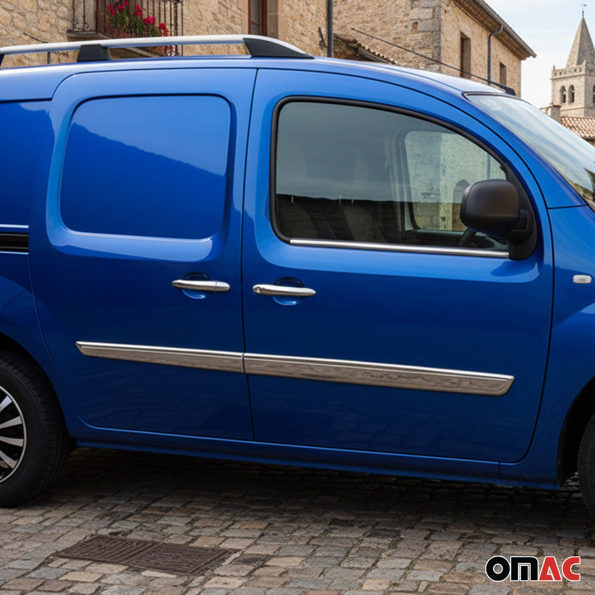 Seitentürleiste Türleisten Türschutzleiste für Renault Kangoo 2007-2021 Chrom 4x