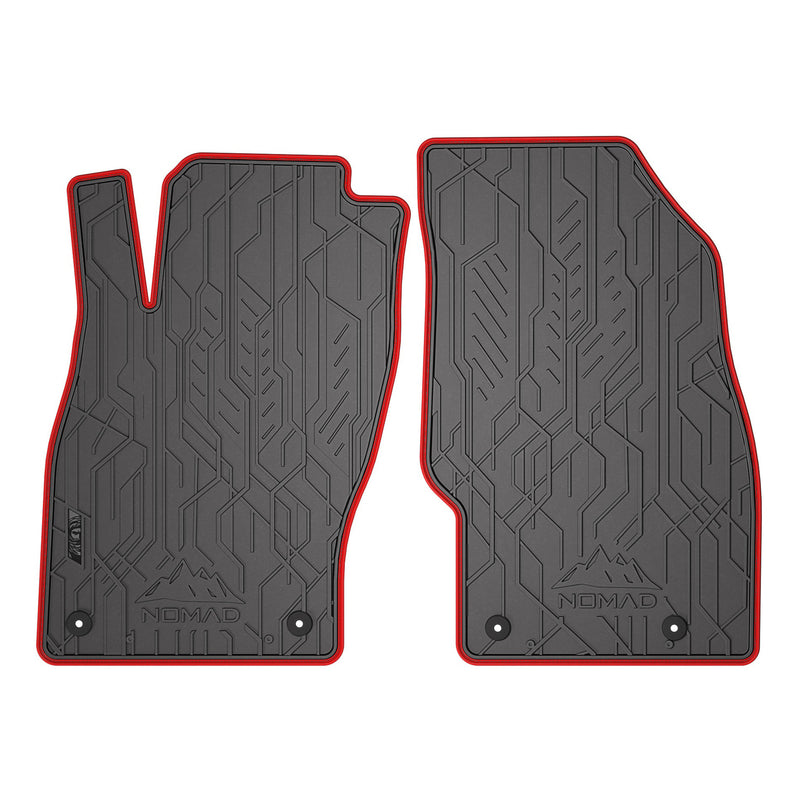 Fußmatten Gummimatten für Opel Corsa D 2006-2014 1.Reihe Schwarz Rot 2 tlg