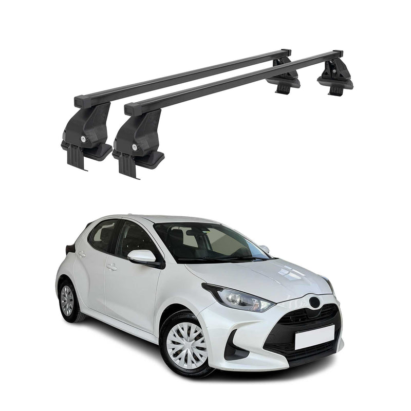 Menabo Dachträger Grundträger für Toyota Yaris 2020-2025 Stahl Schwarz 2tlg