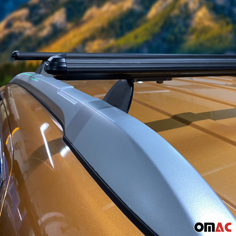 Dachträger Grundtäger für Ford Ecosport 2014-2023 75kg Aluminium Schwarz 2 tlg