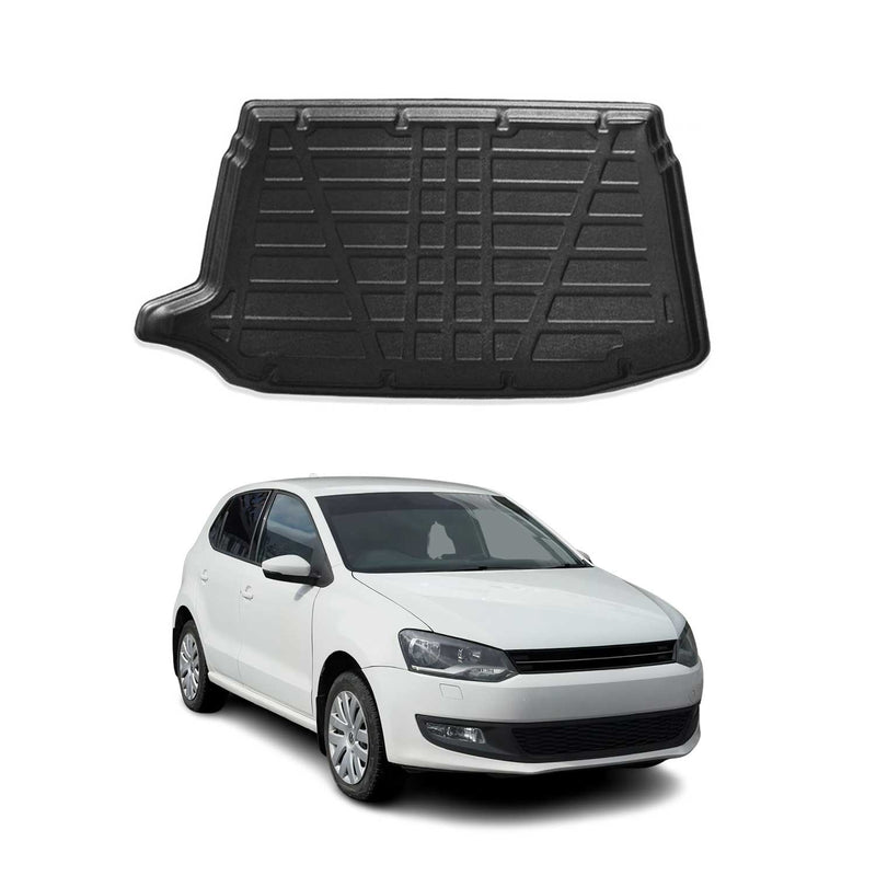 Kofferraumwanne Laderaumwanne für VW Polo 2009-2014 Gummi TPE Schwarz