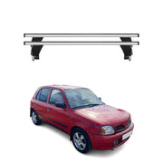 Menabo Dachträger Grundtäger für Nissan Micra 1992-2003 5tür 50kg Alu Silber 2x
