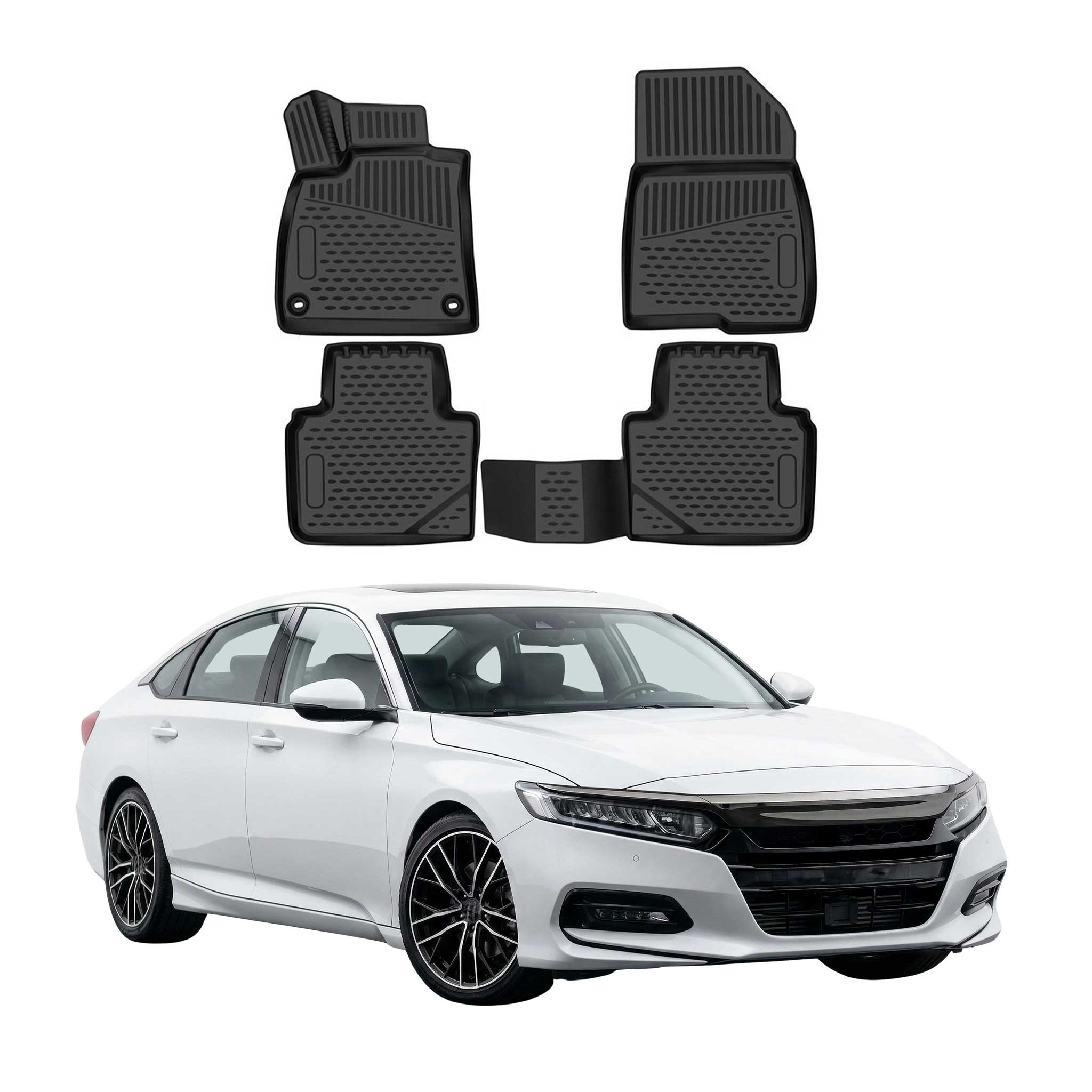 OMAC Fußmatten 3D Gummimatten für Honda Accord mk10 2020-22 Facelift TPE Schwarz