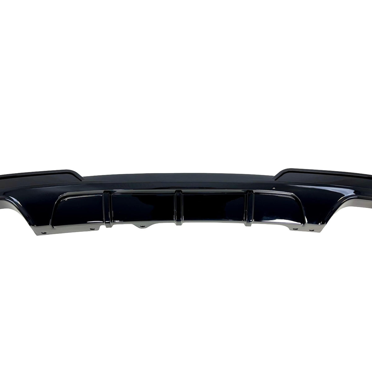 JOM Heckschürzeneinsatz für BMW 5er F10 Limo/F11 Touring 2010-2017 schwarz glänzend Doppelrohr (li/re) M-Sport