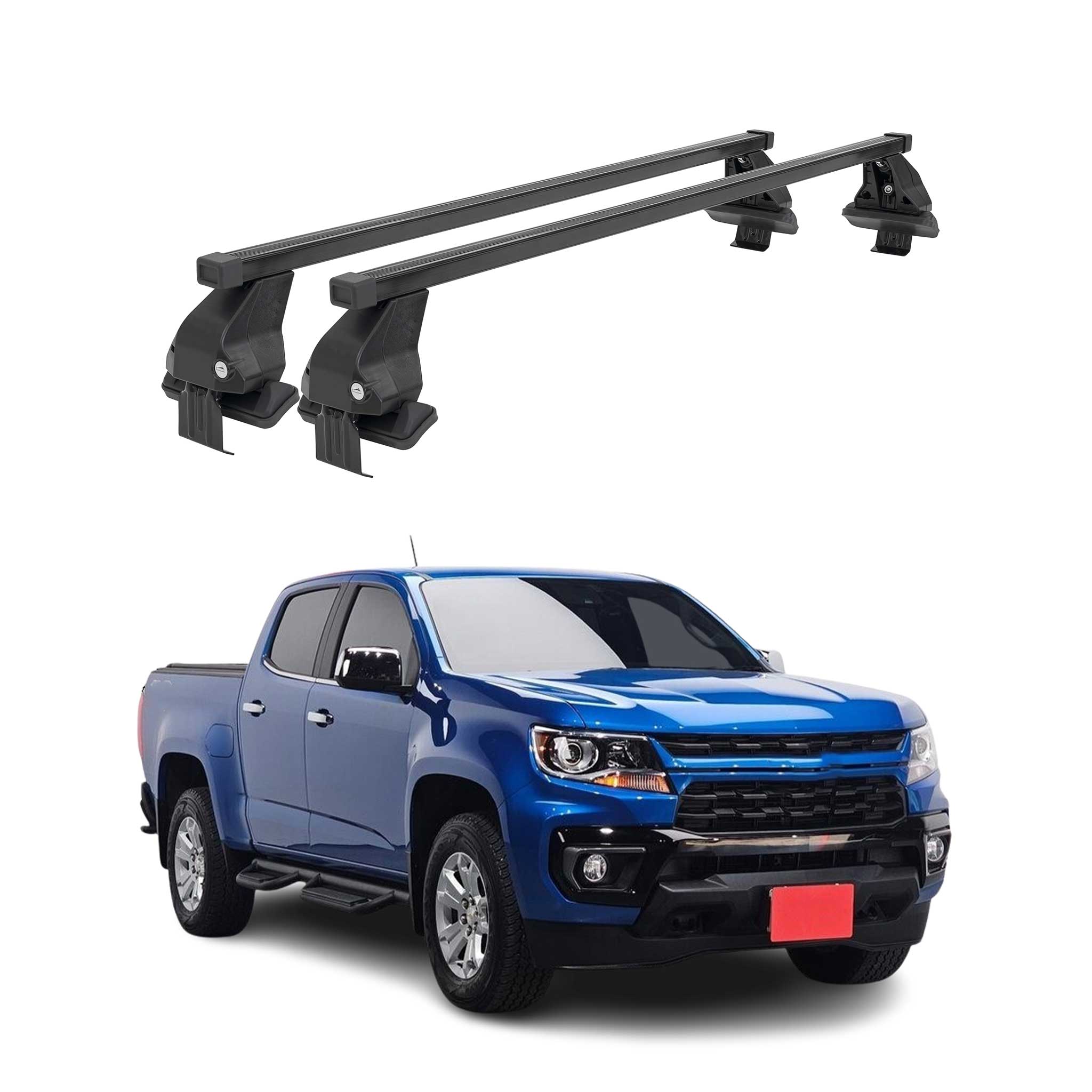 Menabo Dachträger Grundtäger für Chevrolet Colorado 2023-26 4 Tür Stahl Schwarz