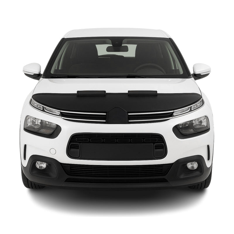 Haubenbra Steinschlagschutz für Citroen C4 Cactus 2014-2018 Schwarz Halb