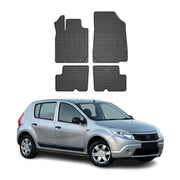 OMAC Gummi Fußmatten für Dacia Sandero 2008-2012 Automatten Gummi TPE Schwarz 4x