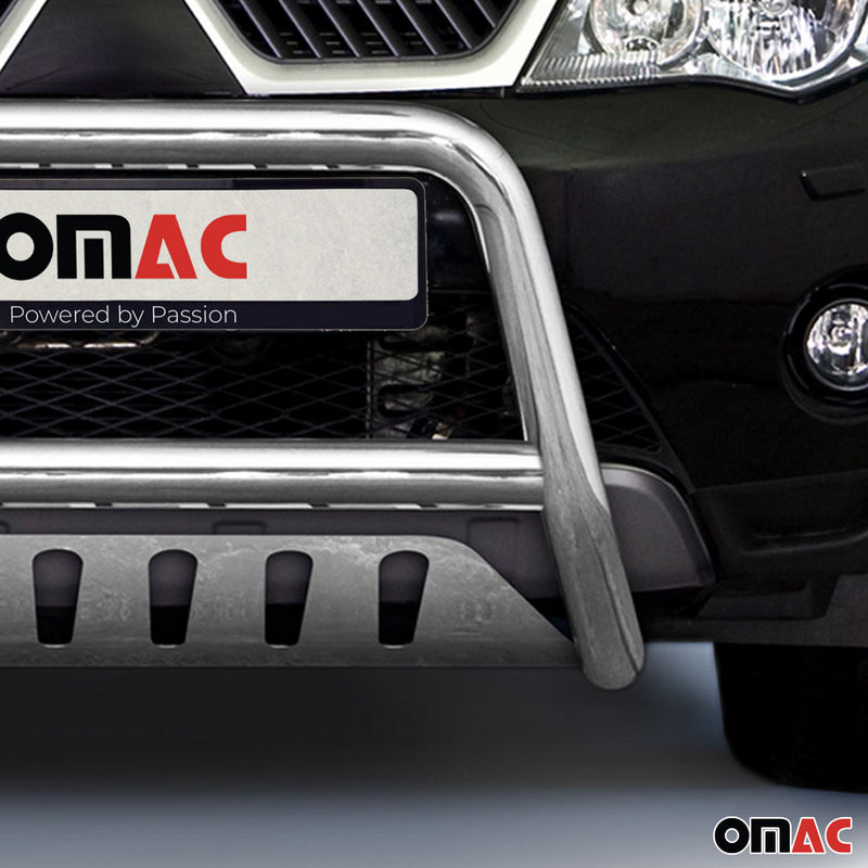 Frontbügelschutz Frontschutzbügel für Mitsubishi Outlander 2007-2010 ABE Silber