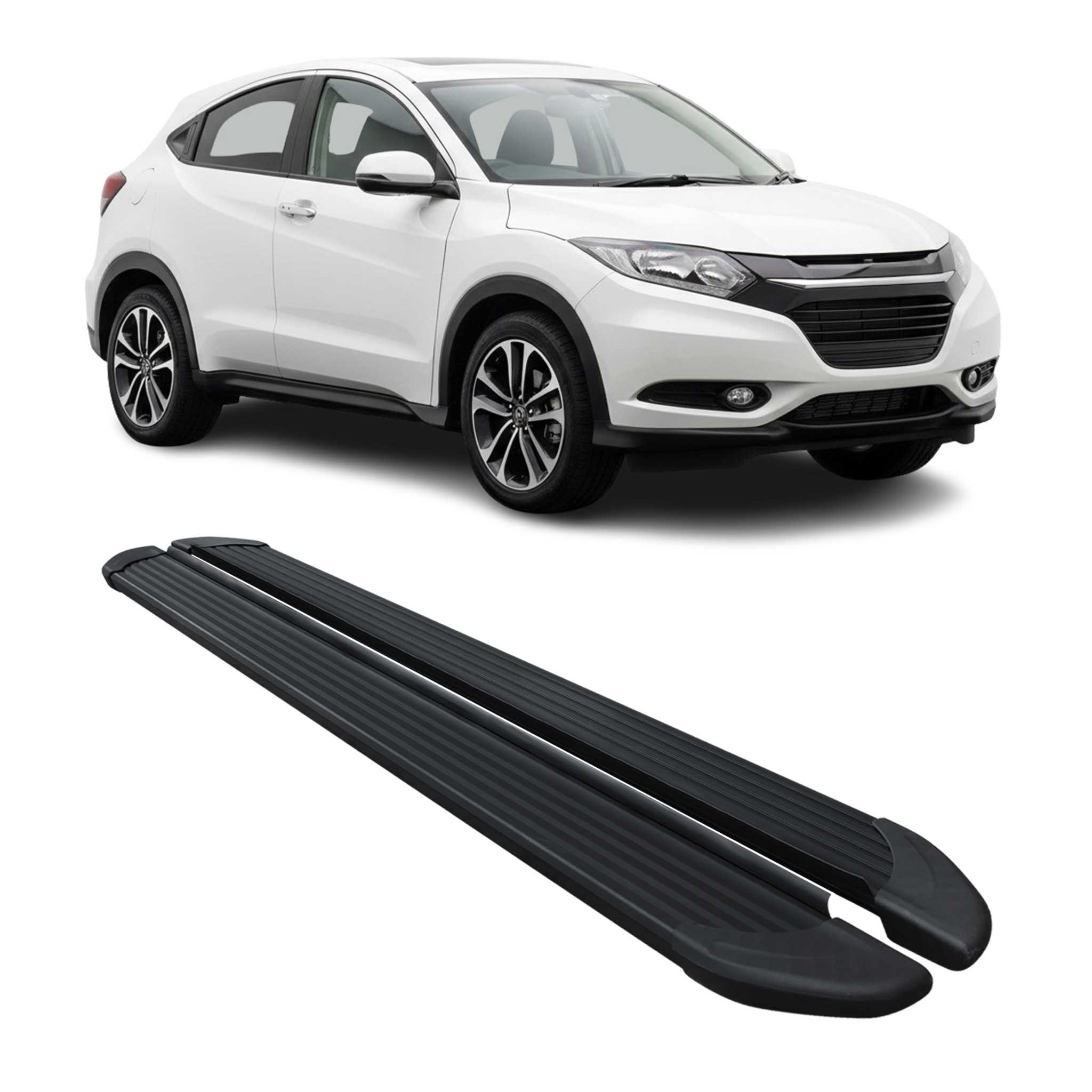 Seitenschweller Trittbretter Schweller für Honda HR-V 2015-2021 Alu Schwarz
