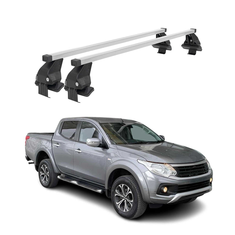 Menabo Dachträger Grundtäger für Fiat Fullback 2016-2019 50kg Stahl Silber 2 tlg