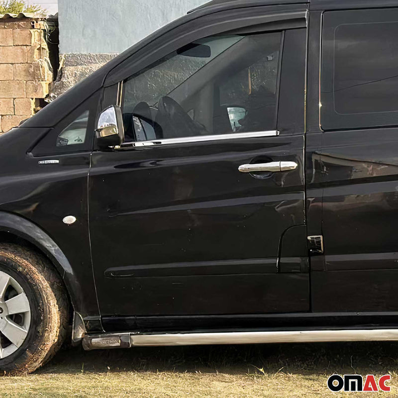 Fensterleisten Zierleisten für Mercedes Vito W639 2003-2014 Edelstahl Chrom 2tlg