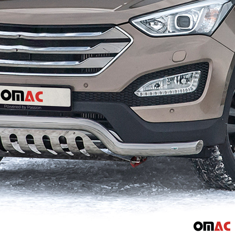 Edelstahl Frontschutzbügel für Hyundai Santa Fe 2012-2018 mit ABE Silber