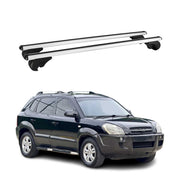 Dachträger Grundtäger für Hyundai Tucson mk1 2004-2010 75kg Silber Alu 2 tlg