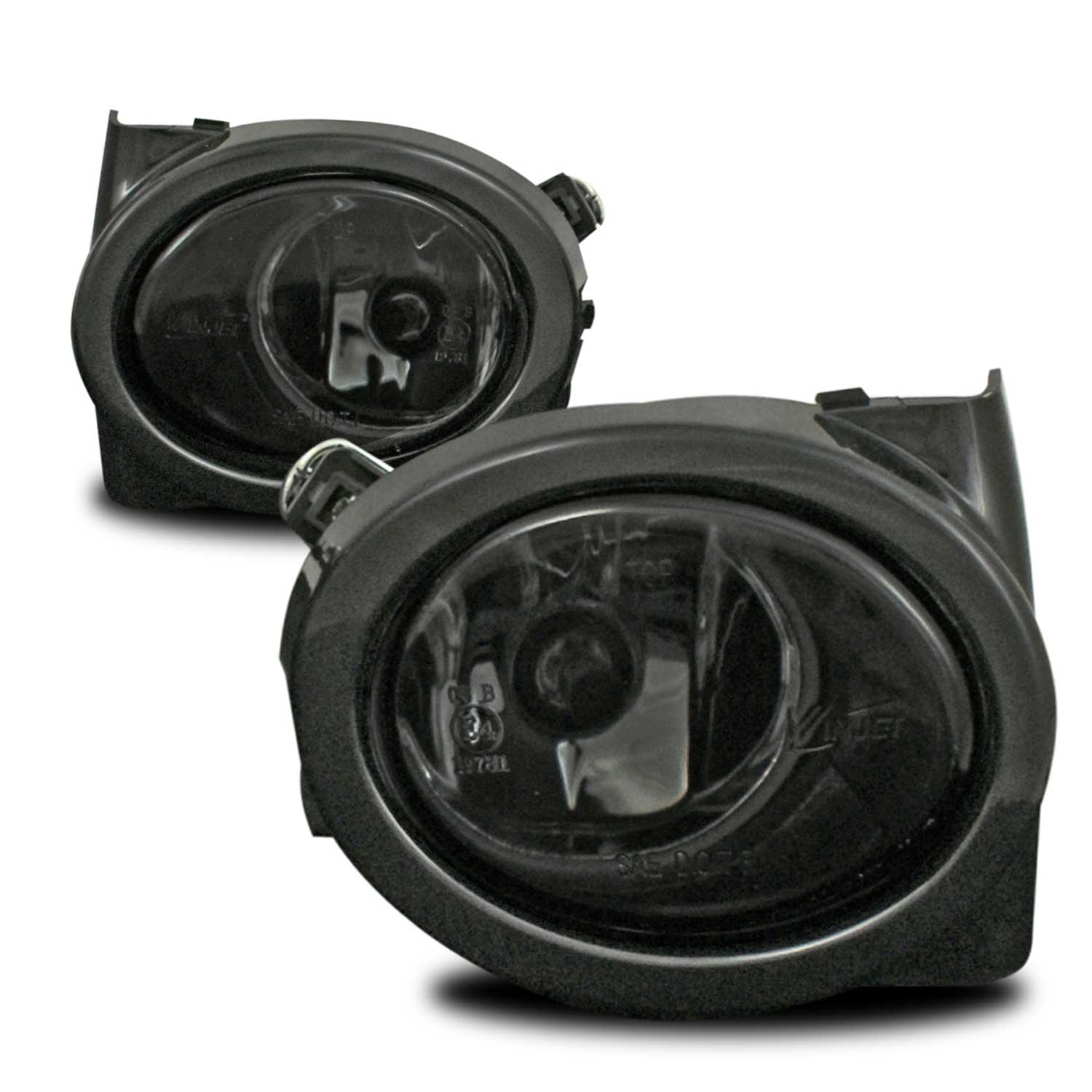JOM Nebelscheinwerfer für BMW 3er E46/ M3 + E39/ M5 Smokeglas mit Rahmen