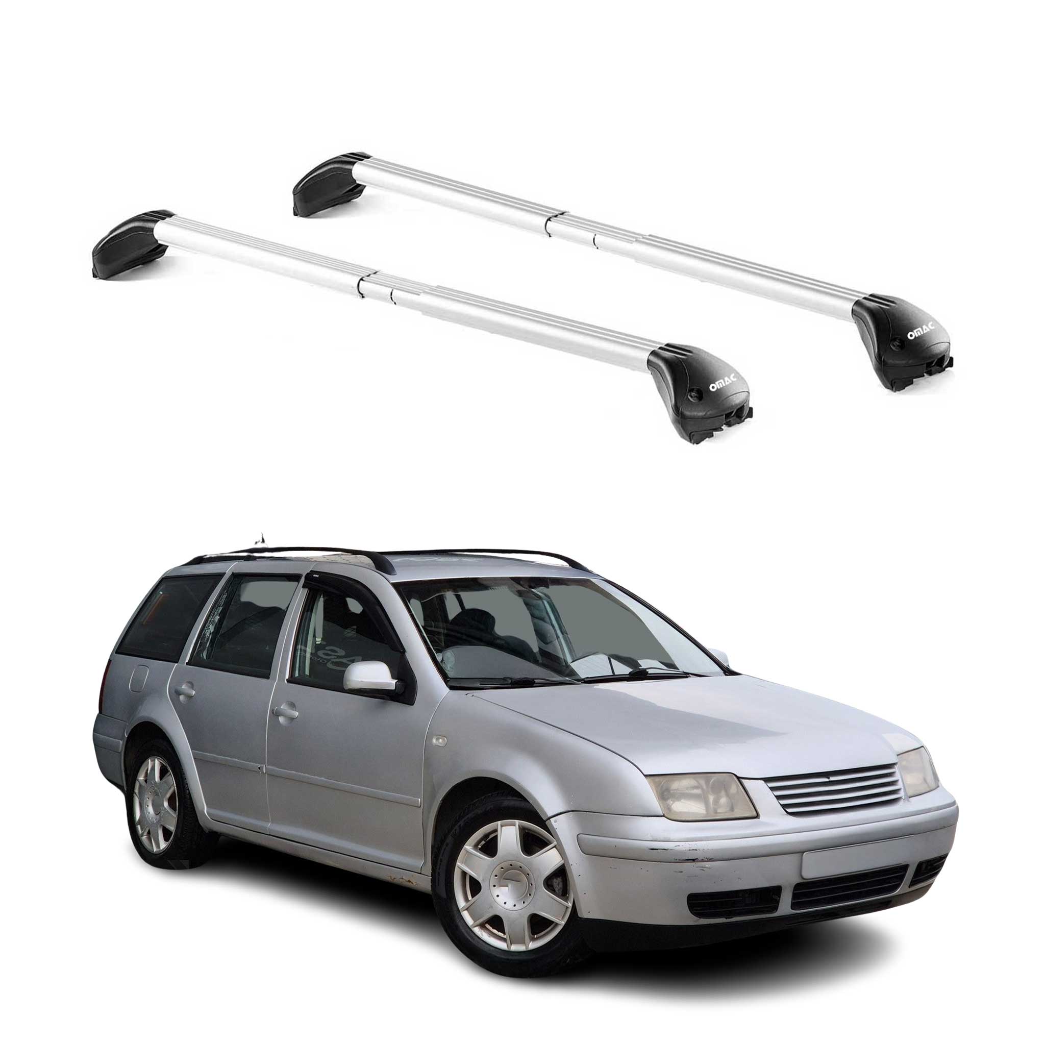 Dachträger Grundtäger für VW Bora Variant 1999-2005 5 tür 100kg Alu Grau 2x ABE