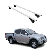 Dachträger Grundtäger für Mitsubishi L200 2005-2015 75kg Metall Silber 2 tlg