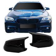 JOM Spiegelkappen für BMW (F10/F11/F18) 2010-2013 Schwarz Glänzend RHD/LHD ABS