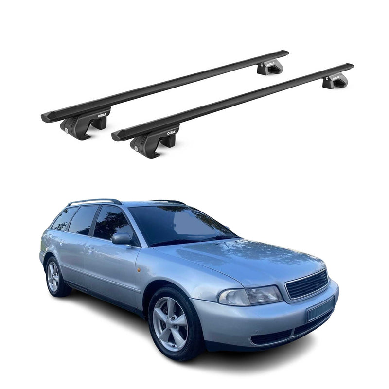 Dachträger Grundtäger für Audi A4 B5 B6 B7 Avant 1995-2008 90kg Alu Schwarz ABE